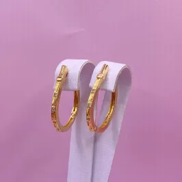 Argola Click Oval com Zircônia