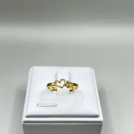 Anel Coração Duplo