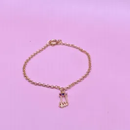 Pulseira infantil Mão Pedras Coloridas