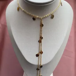 Colar Gravata Corações