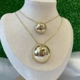 Colar Meia Bola Longo