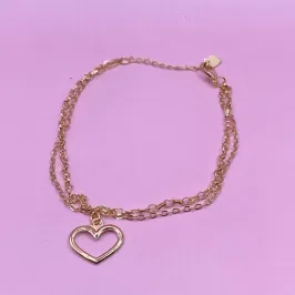 Pulseira Dupla Coração