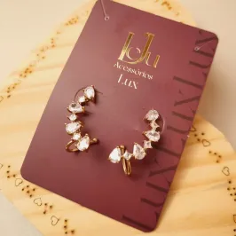 Brinco Ear Hook Pedras