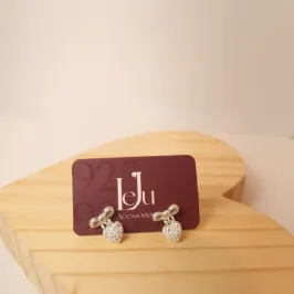 Brinco Prata Laço com Coração