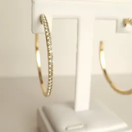 Brinco Argola Grande Zircônia