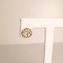 Brinco Árvore d Vida Colorida