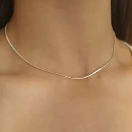 Choker Prata Fio Alemão 2mm