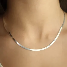 Choker Prata Laminada