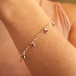 Pulseira Prata Ponto de Luz