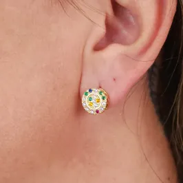 Brinco Jóia Colorida