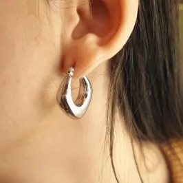 Brinco Steel Argola Quadrada Fecho Italiano