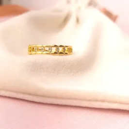 Anel Cordas com Zircônias