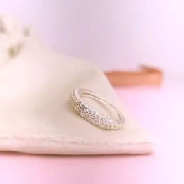 Anel Prata Bananinha