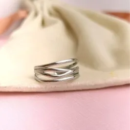 Anel Steel Linhas Trançadas