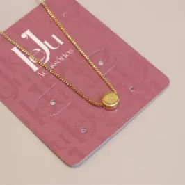 Colar Ponto Chapa Redondo