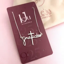 Colar Prata Gratidão