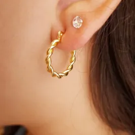 Argola Trançada Media