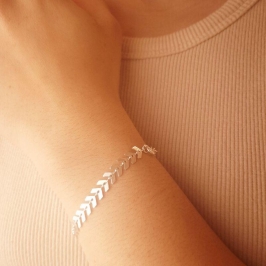 Pulseira Escama Banhado a Prata