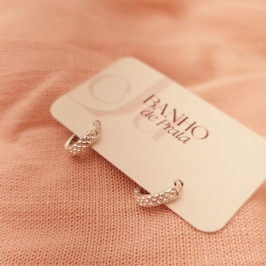 Argolinha Tranqueta Banhado a Prata