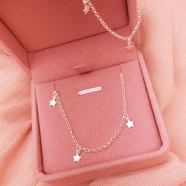 Choker Prata 925 Estrelinhas