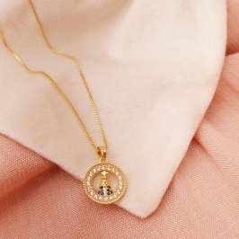 Colar Nossa Senhora Cravejada Mini