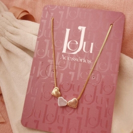 Colar Trio de Coração em Três Cores