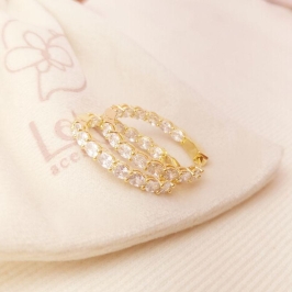 Argola Lux Cravejada com Fecho Jóia