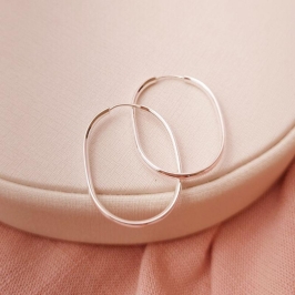 Argola Prata 925 Oval