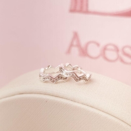 Argola ZigZag Banhado a Prata