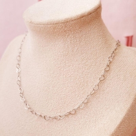 Choker Elo Coração em Inox