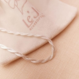 Pulseira Fita Dupla em Banho de Prata