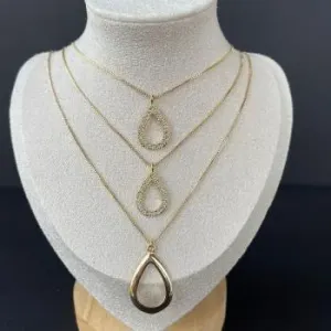 Colar Triplo Gota