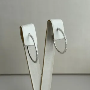 Argola Prata Cravejada