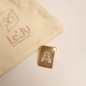 Pingente Letra Zircônia