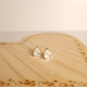 Brinco ponto de luz em zircônia 10 mm