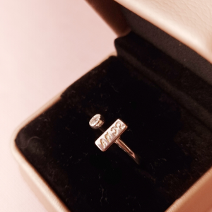 Anel Prata Regulável Amor