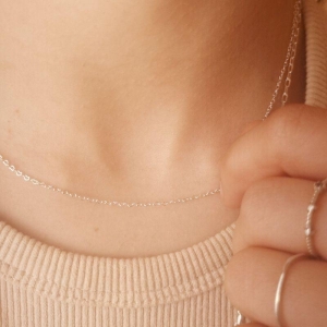 Colar Mini Coração 4mm Banhado a Prata