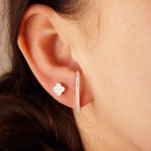 Ear Cuff Prata 925 Cravejada