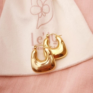 Argola Inox Dourado com Fecho Italiano