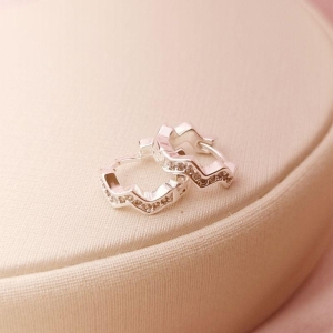 Argola ZigZag Banhado a Prata