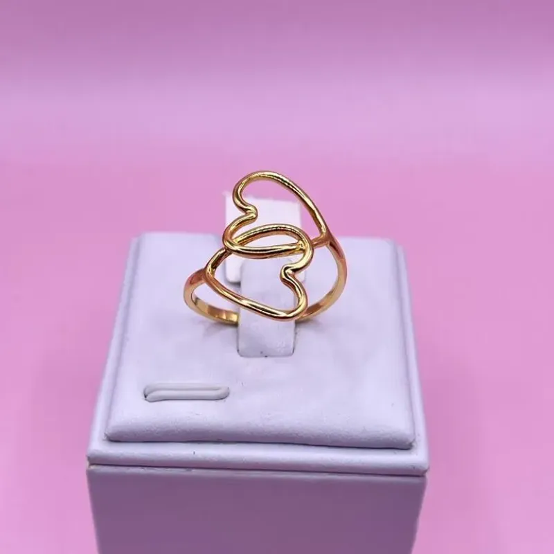 Anel Dois Corações