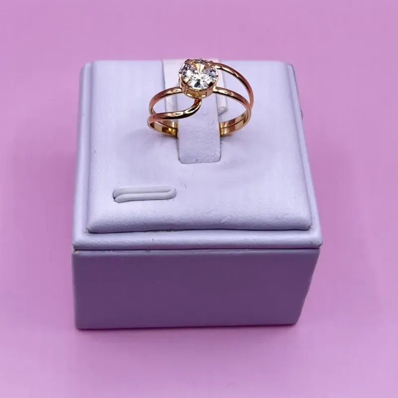 Anel Solitário Trançado