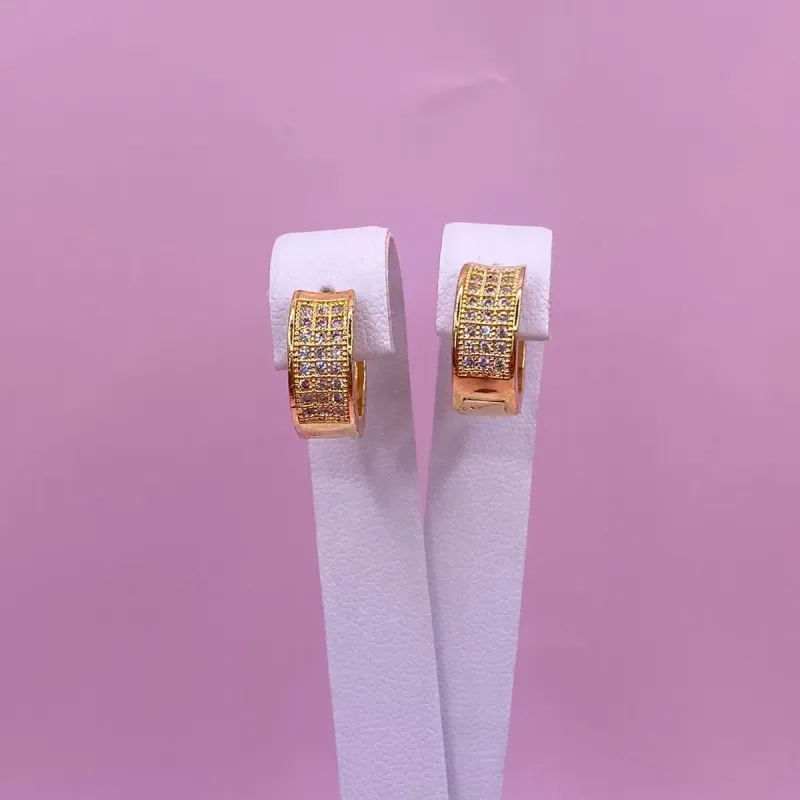 Argola Click Cravejada