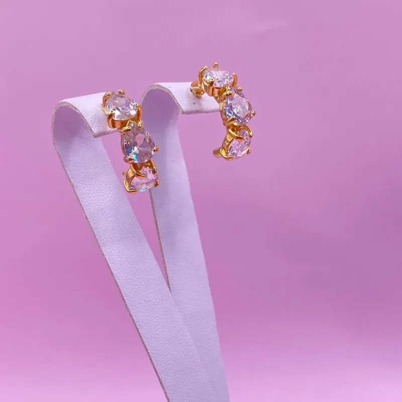 Brinco Argola Cravejada P