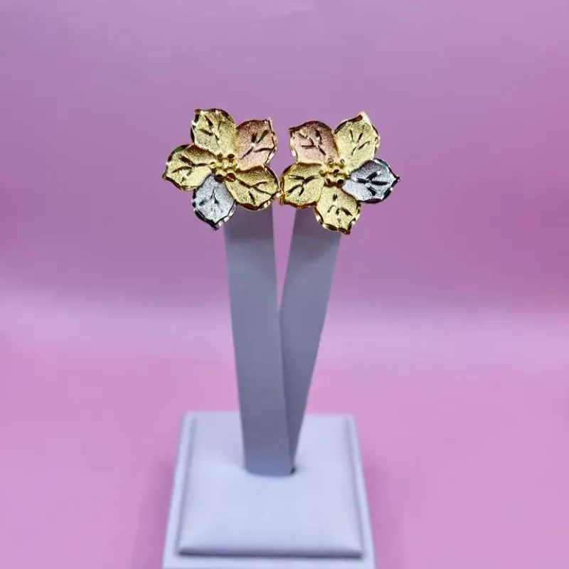 Brinco Flor Diamantado