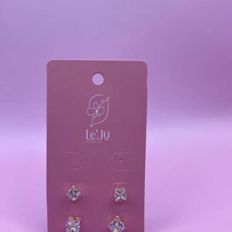 Brinco Quadrado Zircônia