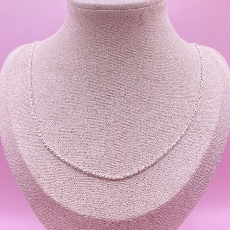 Choker Trançada Prata 40cm