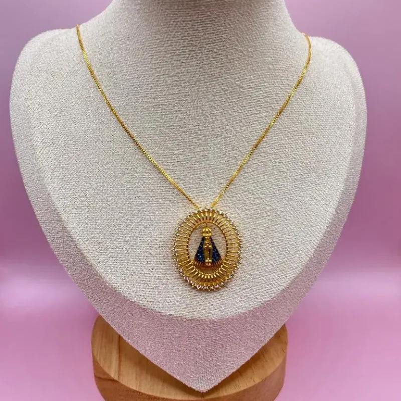 Colar Nossa Senhora Cravejado