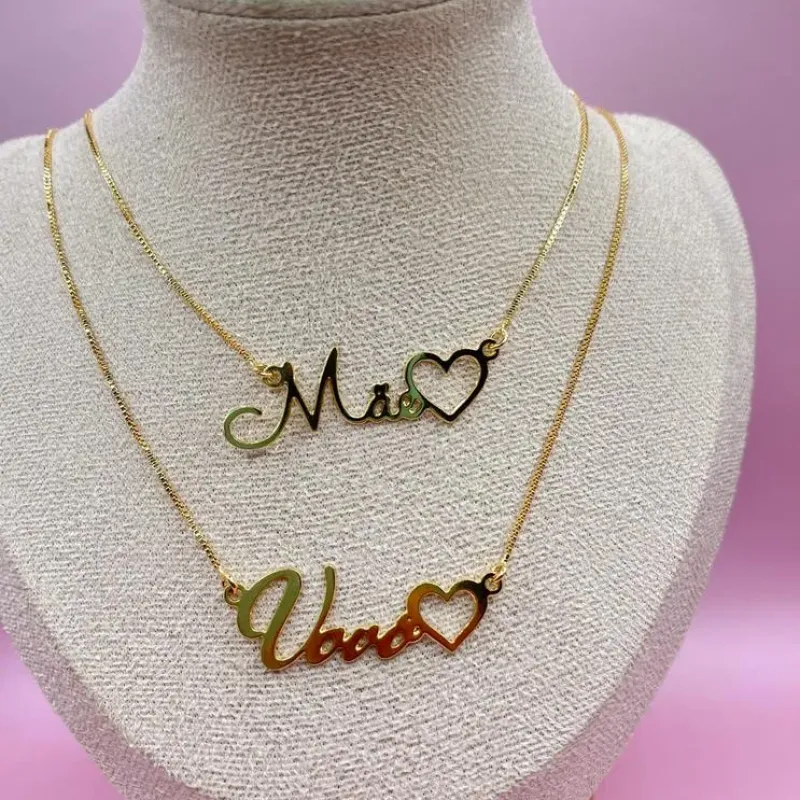Colar Personalizado Mãe e Vó com Adorno