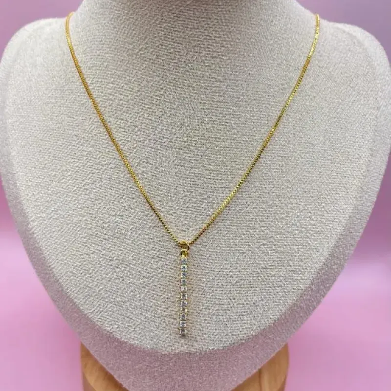 Colar Zircônia Traço